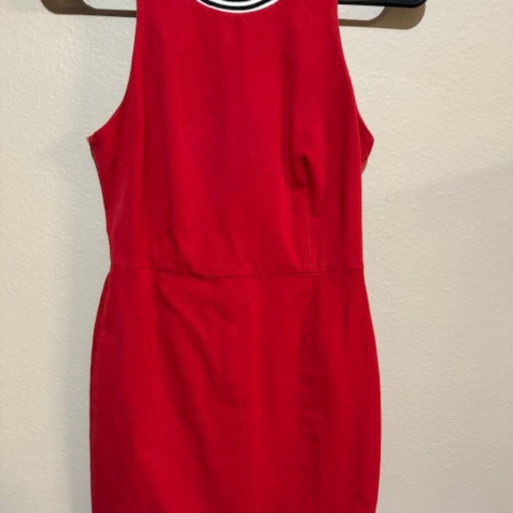 Banana Republic 0 Petite sleeveless red dress